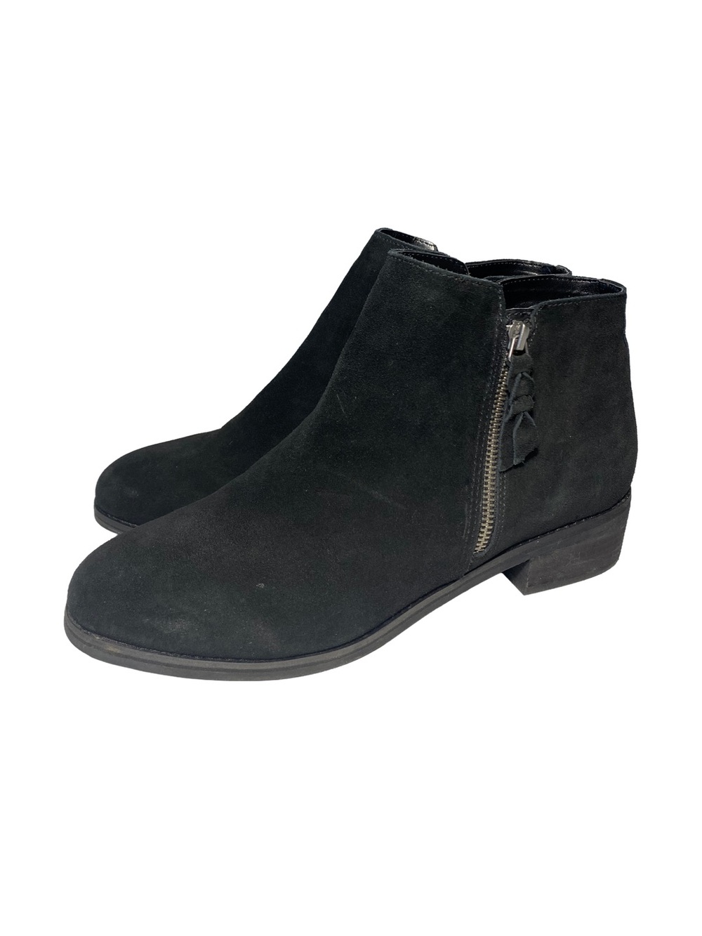 Blondo | Black Suede Ankle Boots with Side Zip Size Size 12